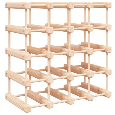 vidaXL Ραφιέρα Κρασιών για 20 Κρασιά 46,5x23x46,5cm Μασίφ Ξύλο Πεύκου 1 τεμ.