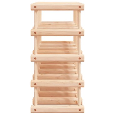 vidaXL Ραφιέρα Κρασιών για 20 Κρασιά 46,5x23x46,5cm Μασίφ Ξύλο Πεύκου 1 τεμ.
