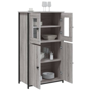 vidaXL Ντουλάπι Γκρι Sonoma 62x32x106,5cm από Επεξεργασμένο Ξύλο 1 τεμ.