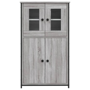 vidaXL Ντουλάπι Γκρι Sonoma 62x32x106,5cm από Επεξεργασμένο Ξύλο 1 τεμ.