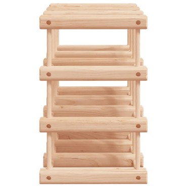 vidaXL Ραφιέρα Κρασιών για 12 Μπουκάλια 36x23x36cm Μασίφ Ξύλο Πεύκου 1 τεμ.