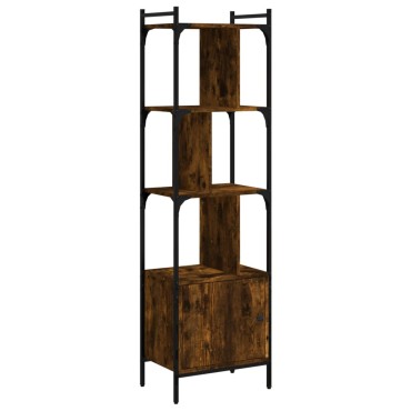 vidaXL Βιβλιοθήκη με Πόρτα Καπνιστή Δρυς 44,5x30x154,5cm Επεξ. Ξύλο 1 τεμ.