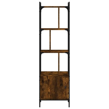 vidaXL Βιβλιοθήκη με Πόρτα Καπνιστή Δρυς 44,5x30x154,5cm Επεξ. Ξύλο 1 τεμ.