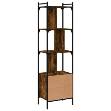 vidaXL Βιβλιοθήκη με Πόρτα Καπνιστή Δρυς 44,5x30x154,5cm Επεξ. Ξύλο 1 τεμ.