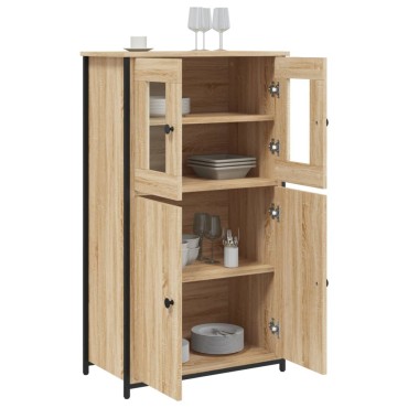 vidaXL Ντουλάπι Sonoma Δρυς 62x32x106,5cmαπό Επεξεργασμένο Ξύλο 1 τεμ.