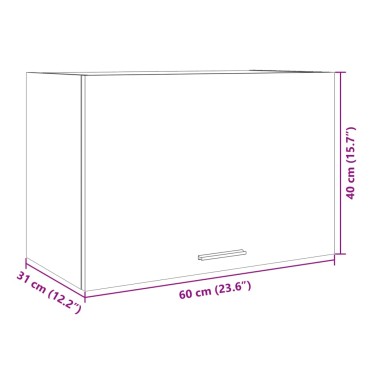 vidaXL Κρεμαστό Ντουλάπι "Lyon" Ξύλο Sonoma Δρυς 60x31x40cm από Τεχνητό Ξύλο 1 τεμ.