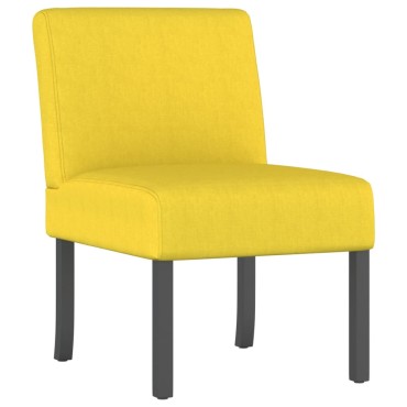 vidaXL Πολυθρόνα Ανοιχτό Κίτρινο Υφασμάτινη 48x64x72cm 1 τεμ.