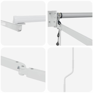 vidaXL Electric Awning Frame 3,5 x 2,5 m Λευκό