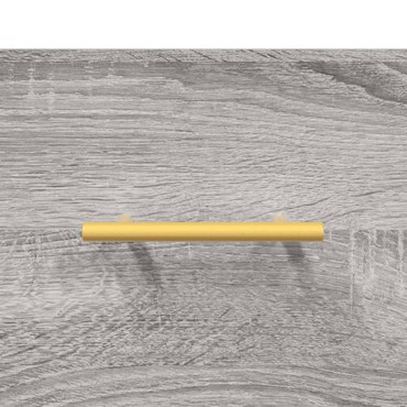 vidaXL Μπουφές Sonoma Γκρι 34,5x34x180cm από Επεξεργασμένο Ξύλο 1 τεμ.