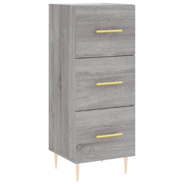 vidaXL Μπουφές Sonoma Γκρι 34,5x34x180cm από Επεξεργασμένο Ξύλο 1 τεμ.