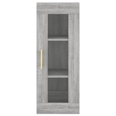 vidaXL Μπουφές Sonoma Γκρι 34,5x34x180cm από Επεξεργασμένο Ξύλο 1 τεμ.