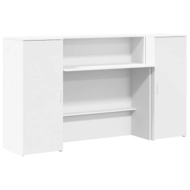 vidaXL Γραφείο Υποδοχής Λευκό 180x50x103,5cm από Τεχνητό Ξύλο 1 τεμ.