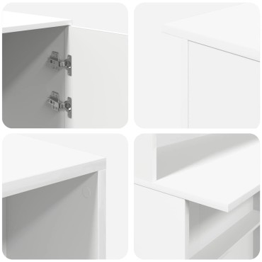 vidaXL Γραφείο Υποδοχής Λευκό 180x50x103,5cm από Τεχνητό Ξύλο 1 τεμ.