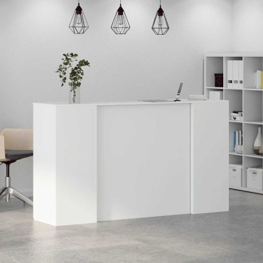 vidaXL Γραφείο Υποδοχής Λευκό 180x50x103,5cm από Τεχνητό Ξύλο 1 τεμ.