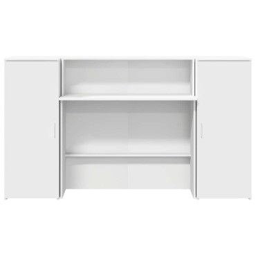 vidaXL Γραφείο Υποδοχής Λευκό 180x50x103,5cm από Τεχνητό Ξύλο 1 τεμ.