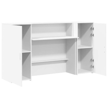 vidaXL Γραφείο Υποδοχής Λευκό 180x50x103,5cm από Τεχνητό Ξύλο 1 τεμ.