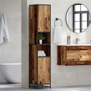 vidaXL Σετ Επίπλων Μπάνιου Παλιό Ξύλο 35x37,5x188,5 εκατοστά 35x37,5x188,5cm