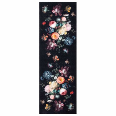 vidaXL Χαλί Κουζίνας Μαύρο 180 x 60 cm Βελούδο