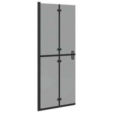 vidaXL Τοίχος Walk-In Ντους Μαύρο 80 x 6,5 x 190 εκ.
