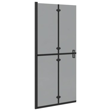 vidaXL Τοίχος Walk-In Ντους Μαύρο 90 x 6.5 x 190 εκ.