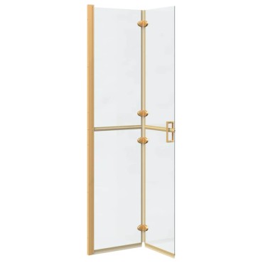 vidaXL Τοίχος Walk-In Ντους Χρυσό 90 x 6.5 x 190 εκ.