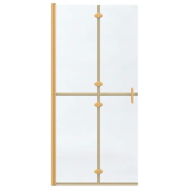 vidaXL Τοίχος Walk-In Ντους Χρυσό 90 x 6.5 x 190 εκ.