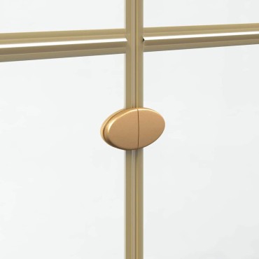 vidaXL Τοίχος Walk-In Ντους Χρυσό 90 x 6.5 x 190 εκ.