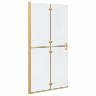vidaXL Τοίχος Walk-In Ντους Χρυσό 100 x 6,5 x 190 εκ.