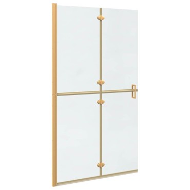 vidaXL Τοίχος Walk-In Ντους Χρυσό 110 x 6,5 x 190 εκ.