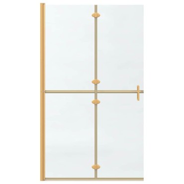 vidaXL Τοίχος Walk-In Ντους Χρυσό 110 x 6,5 x 190 εκ.