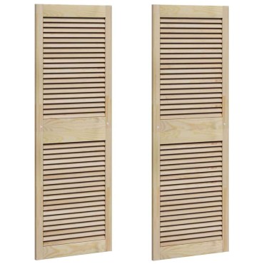 vidaXL Πόρτα Ντουλάπας με πόρτα 2 τμχ. Φυσικό 49,5 x 2,1 x 140,5 εκ