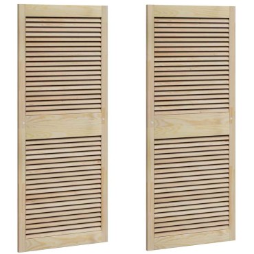 vidaXL Πόρτα Ντουλάπας με πόρτα 2 τμχ. Φυσικό 140,5 x 2,1 x 59,5 cm
