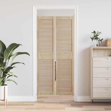 vidaXL Πόρτα Ντουλάπας με πόρτα 2 τεμ. Φυσικό 170 x 39,5 εκ