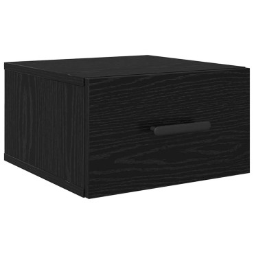 vidaXL Κομοδίνο 35x35x20cm Επεξεργασμένο Ξύλο Μαύρη Οξυά 1 τεμ.