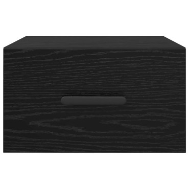 vidaXL Κομοδίνο 35x35x20cm Επεξεργασμένο Ξύλο Μαύρη Οξυά 1 τεμ.