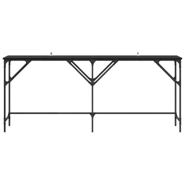 vidaXL Τραπέζι κονσόλας Μαύρη Οξυά 180x30x75cm Επεξεργασμένο Ξύλο 1 τεμ.
