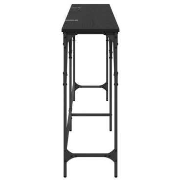 vidaXL Τραπέζι κονσόλας Μαύρη Οξυά 180x30x75cm Επεξεργασμένο Ξύλο 1 τεμ.