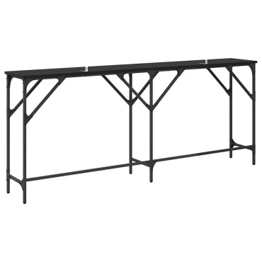 vidaXL Τραπέζι κονσόλας Μαύρη Οξυά 180x30x75cm Επεξεργασμένο Ξύλο 1 τεμ.
