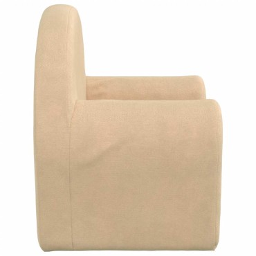 vidaXL Παιδικός καναπές Cream Soft Plush 57x34x45cm