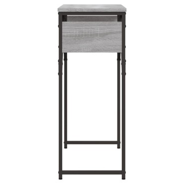 vidaXL Τραπέζι Κονσόλα με Ράφι Γκρι Sonoma 75x30x75cm Επεξεργ. Ξύλο 1 τεμ.