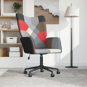 vidaXL Πολυθρόνα Relax Σχέδιο Patchwork Υφασμάτινη 61,5x69x(94,5-102)cm 1 τεμ.