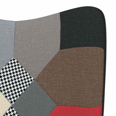 vidaXL Πολυθρόνα Relax Σχέδιο Patchwork Υφασμάτινη 61,5x69x(94,5-102)cm 1 τεμ.