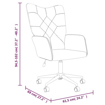vidaXL Πολυθρόνα Relax Σχέδιο Patchwork Υφασμάτινη 61,5x69x(94,5-102)cm 1 τεμ.