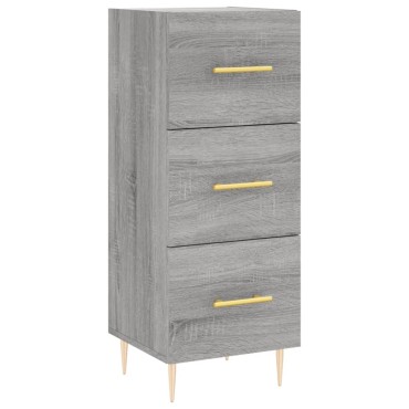 vidaXL Μπουφές Sonoma Γκρι 34,5x34x180cm από Επεξεργασμένο Ξύλο 1 τεμ.