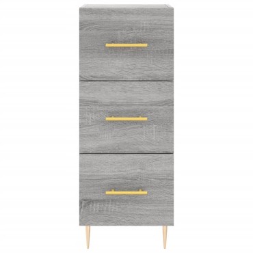 vidaXL Μπουφές Sonoma Γκρι 34,5x34x180cm από Επεξεργασμένο Ξύλο 1 τεμ.