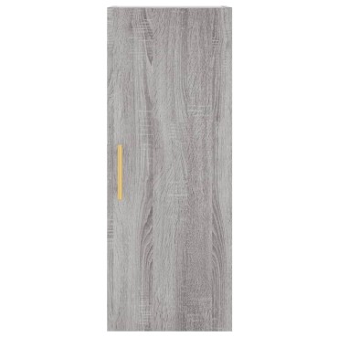 vidaXL Μπουφές Sonoma Γκρι 34,5x34x180cm από Επεξεργασμένο Ξύλο 1 τεμ.