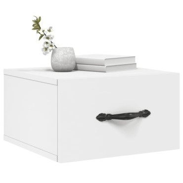 vidaXL Κομοδίνο Επιτοίχιο Λευκά 35x35x20cm 1 τεμ.