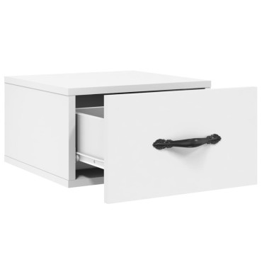 vidaXL Κομοδίνο Επιτοίχιο Λευκά 35x35x20cm 1 τεμ.