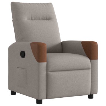 vidaXL Πολυθρόνα Ανακλινόμενη Taupe Υφασμάτινη 50x54cm 1 τεμ.