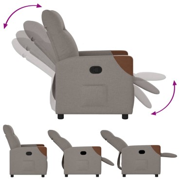 vidaXL Πολυθρόνα Ανακλινόμενη Taupe Υφασμάτινη 50x54cm 1 τεμ.